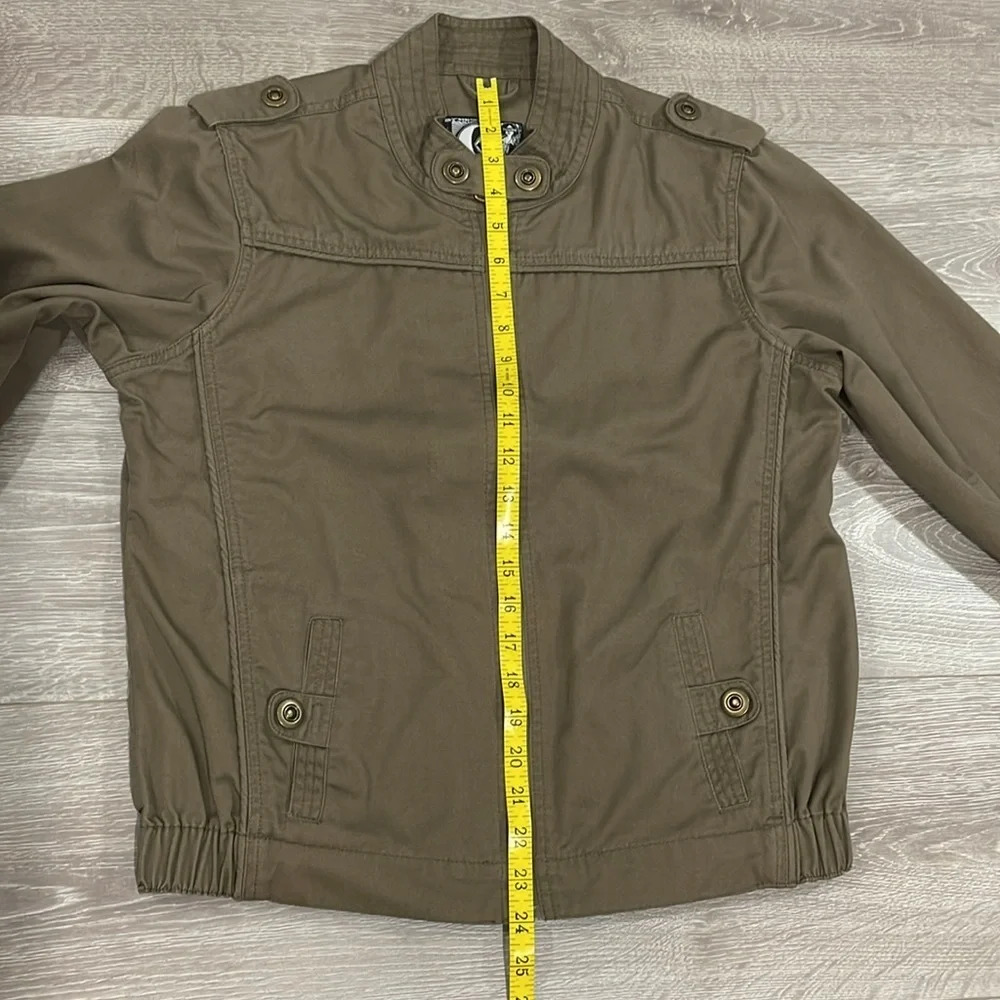 NWOT Volcom Women's Frochickie 2 Lovin Phoebe Brown Zip Up Canvas Moto Jacket XL - Picture 8 of 16
